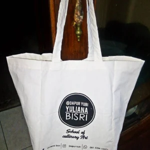 tas-blacu-dapur-yubi, tas kain dengan sablon satu warna